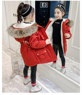 Girls Warm Coat Winter Outerwear Kid Outdoor Clothes-Veeddydropshipping